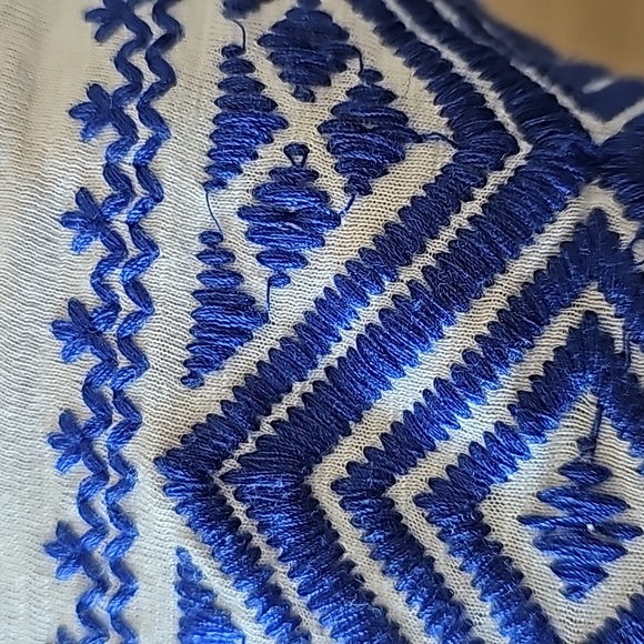 Sam Edelman Blue Embroidered Racerback Tank - Picture 8 of 9